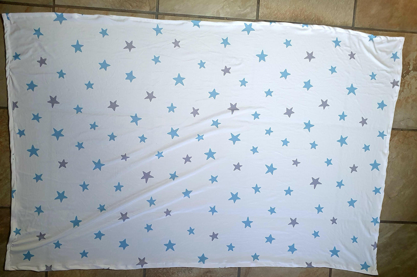 Grey and turquoises stars - Sew Just More
