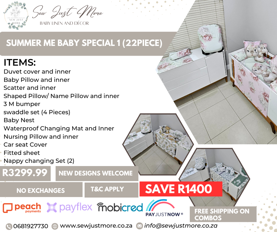 Summer me Baby Special 1 (23Piece) Cot Linen