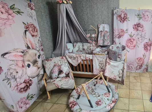 Grey Peony Bunny - Sew Just More
