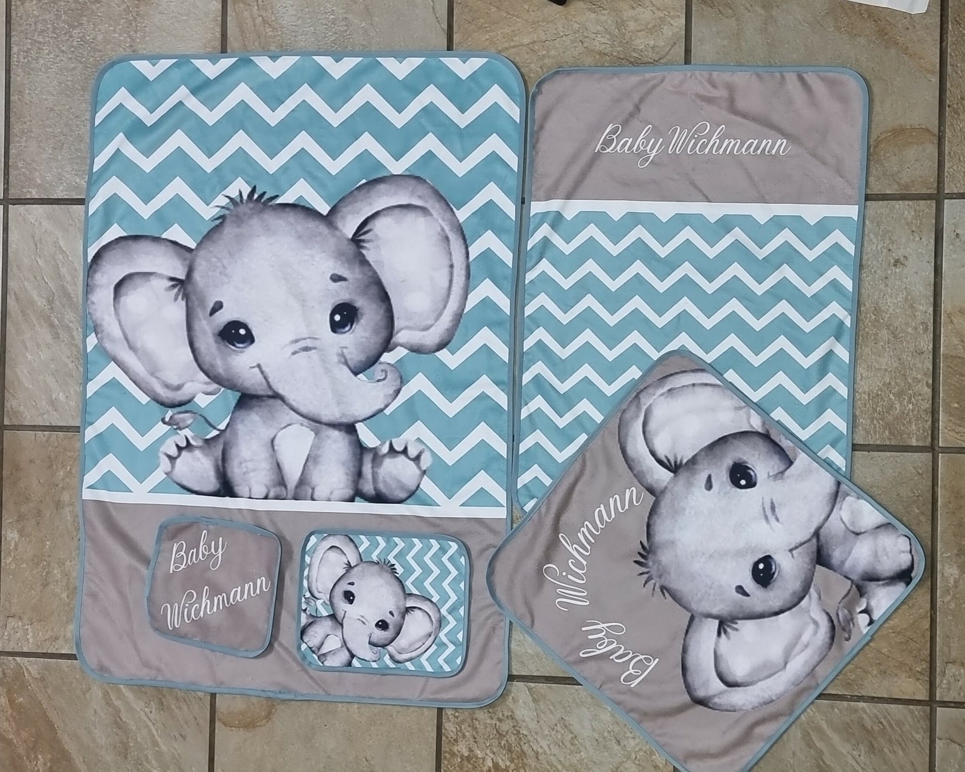 Grey and Dark Turquoise Ellie - Sew Just More