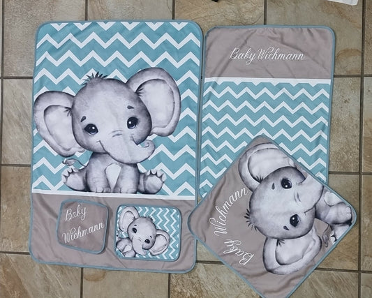 Grey and Dark Turquoise Ellie - Sew Just More