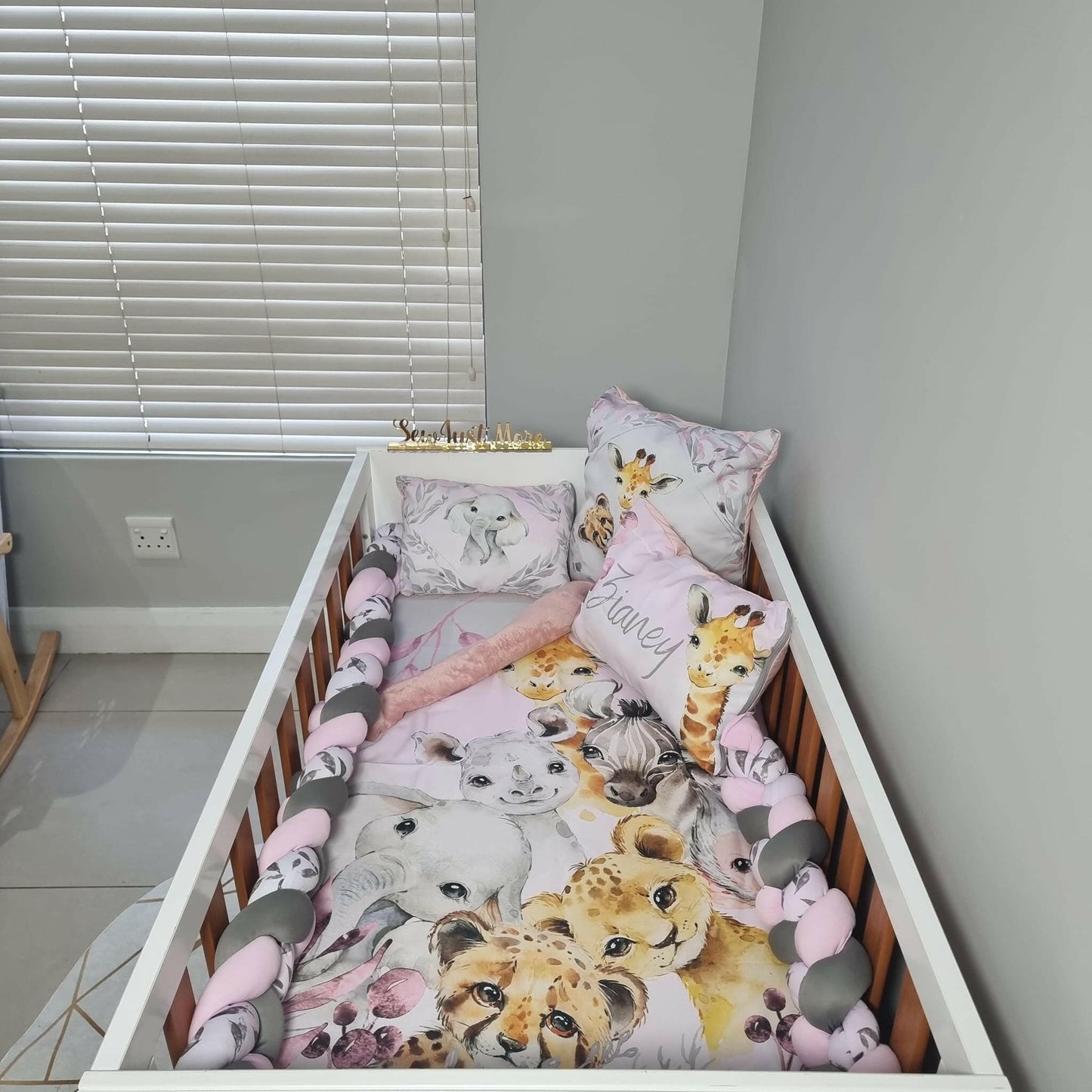 Pink and Grey Safari - Sew Just More