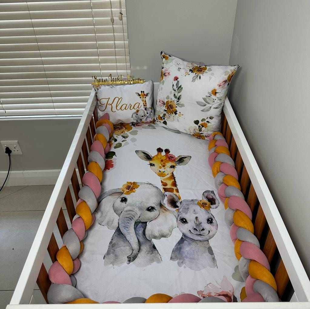 Dusty Pink and Mustard floral Safari - Sew Just More