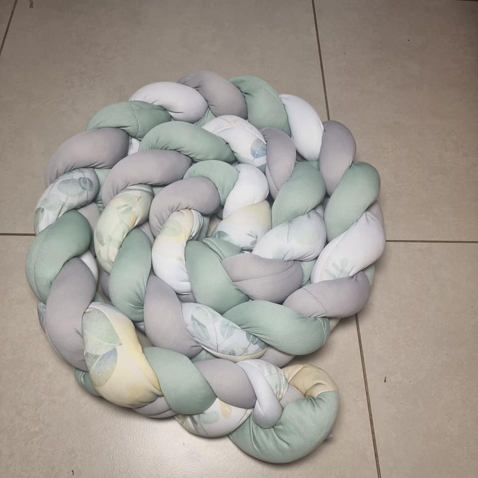 Mustard leaves, white and sage - Sew Just More