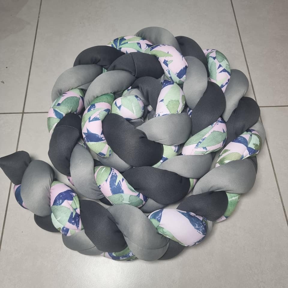 Pink with navy leaves, Grey and charcoal - Sew Just More