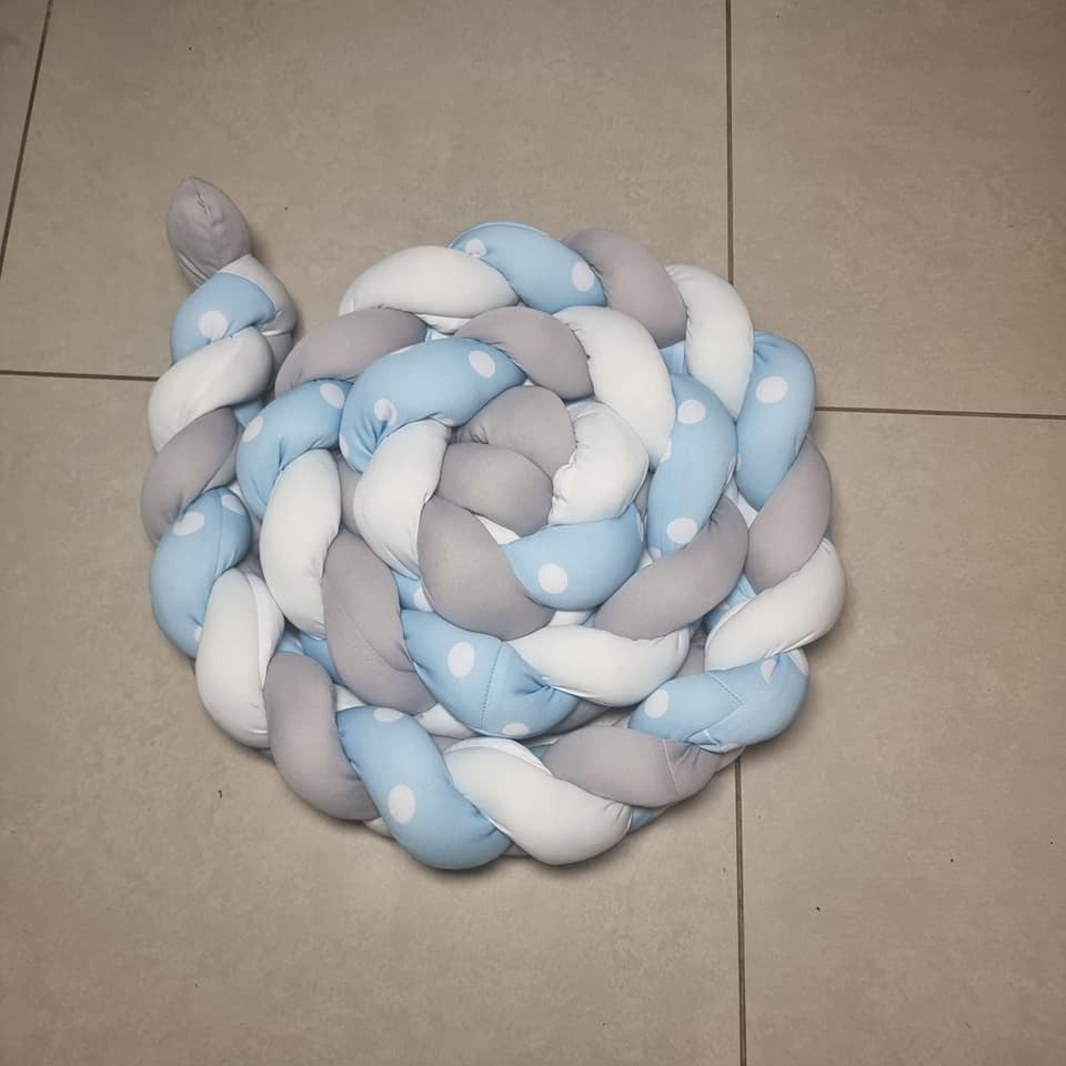 dot baby blue, grey and white - Sew Just More