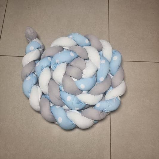 dot baby blue, grey and white - Sew Just More