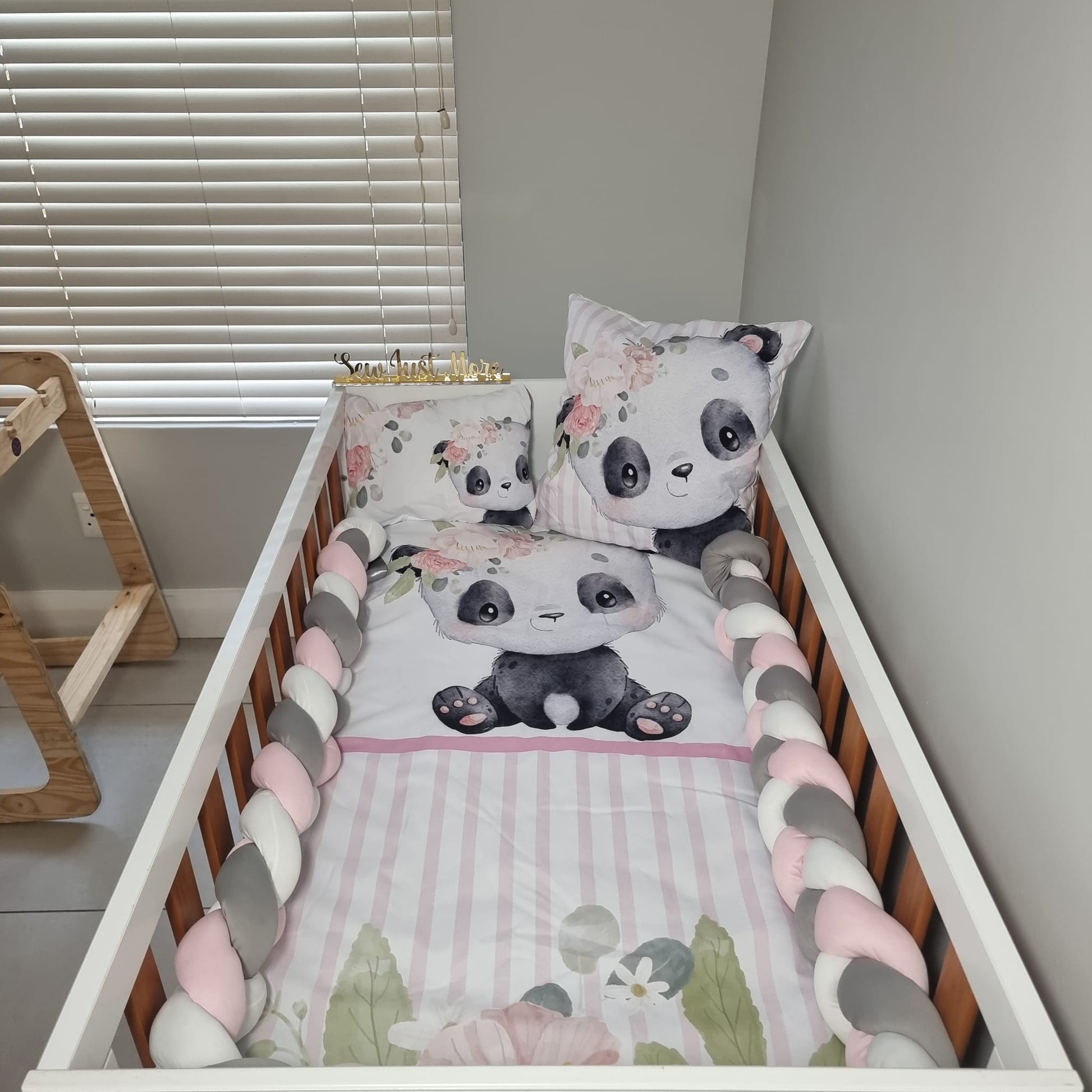 Baby pink Floral Panda - Sew Just More