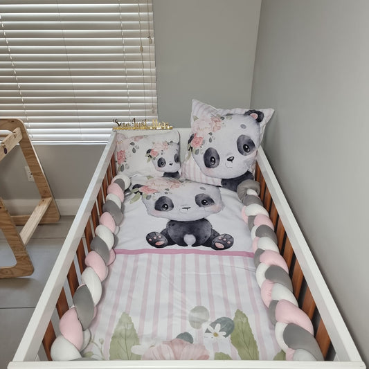 Baby pink Floral Panda - Sew Just More