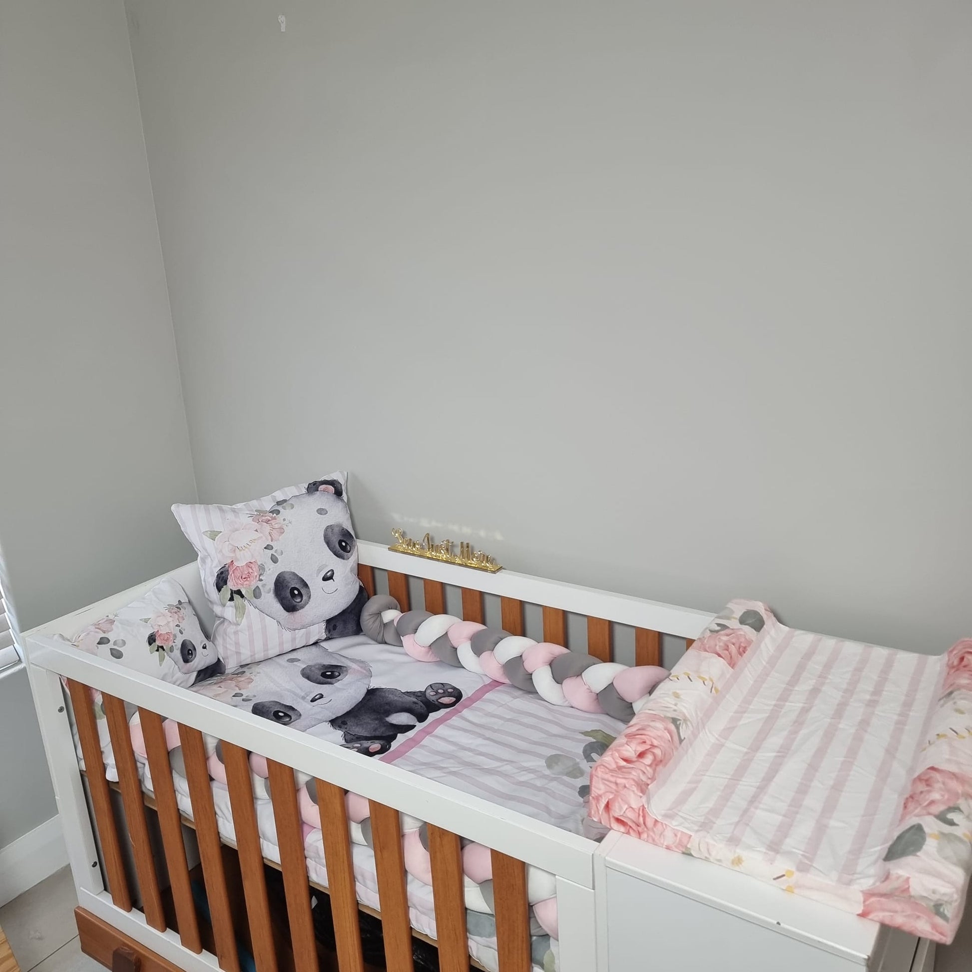 Baby pink Floral Panda - Sew Just More