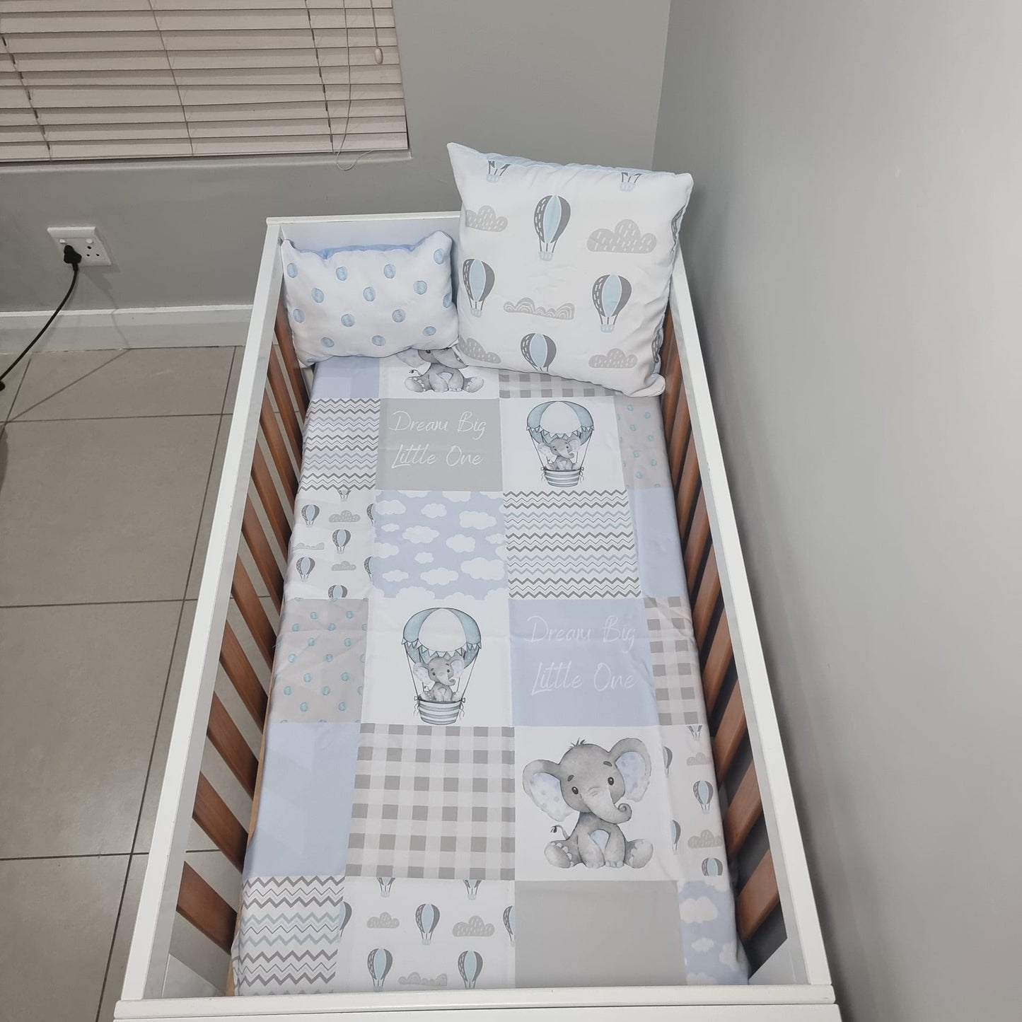 Soft Blue Air balloon Ellie - Sew Just More