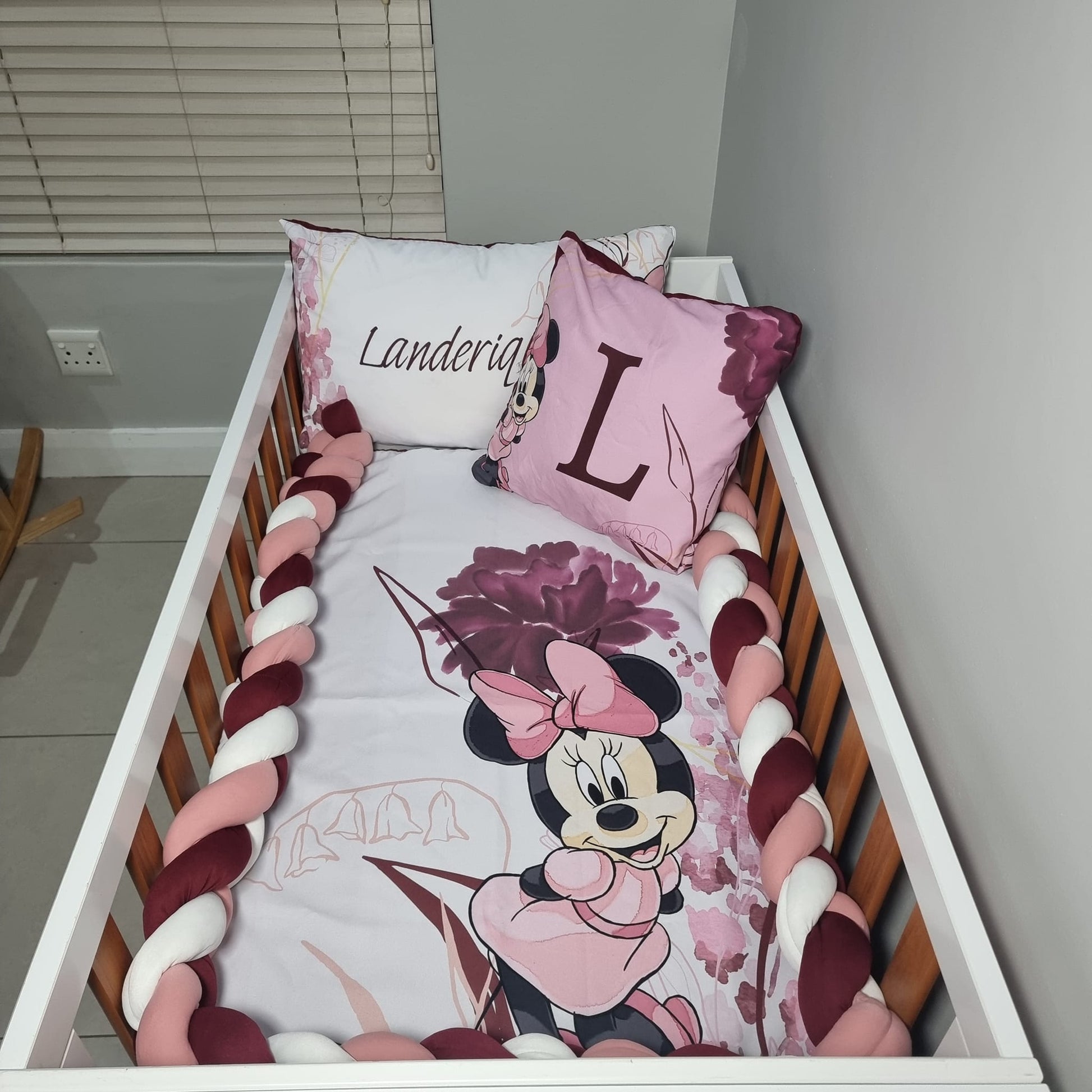 Maroon and Dusty Pink Minnie Mouse - Sew Just More