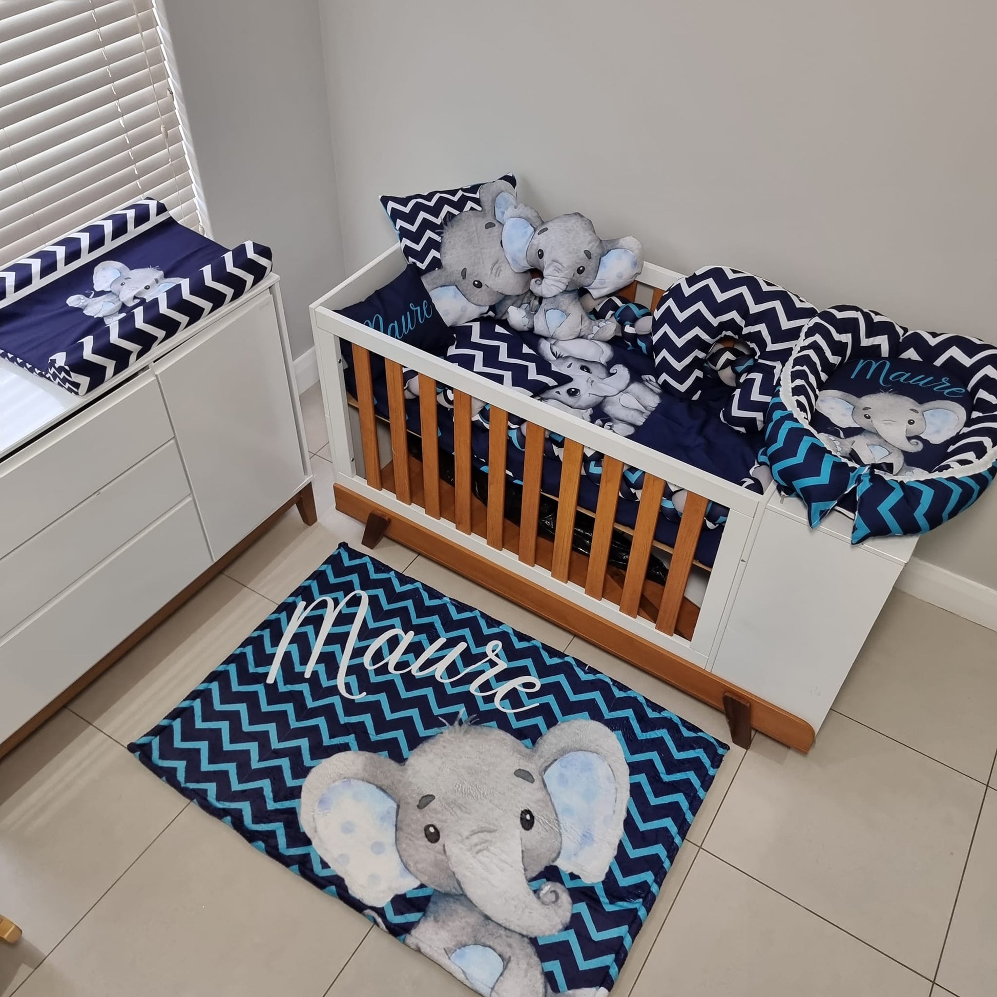 Double sided Navy White/Navy Teal Ellie - Sew Just More