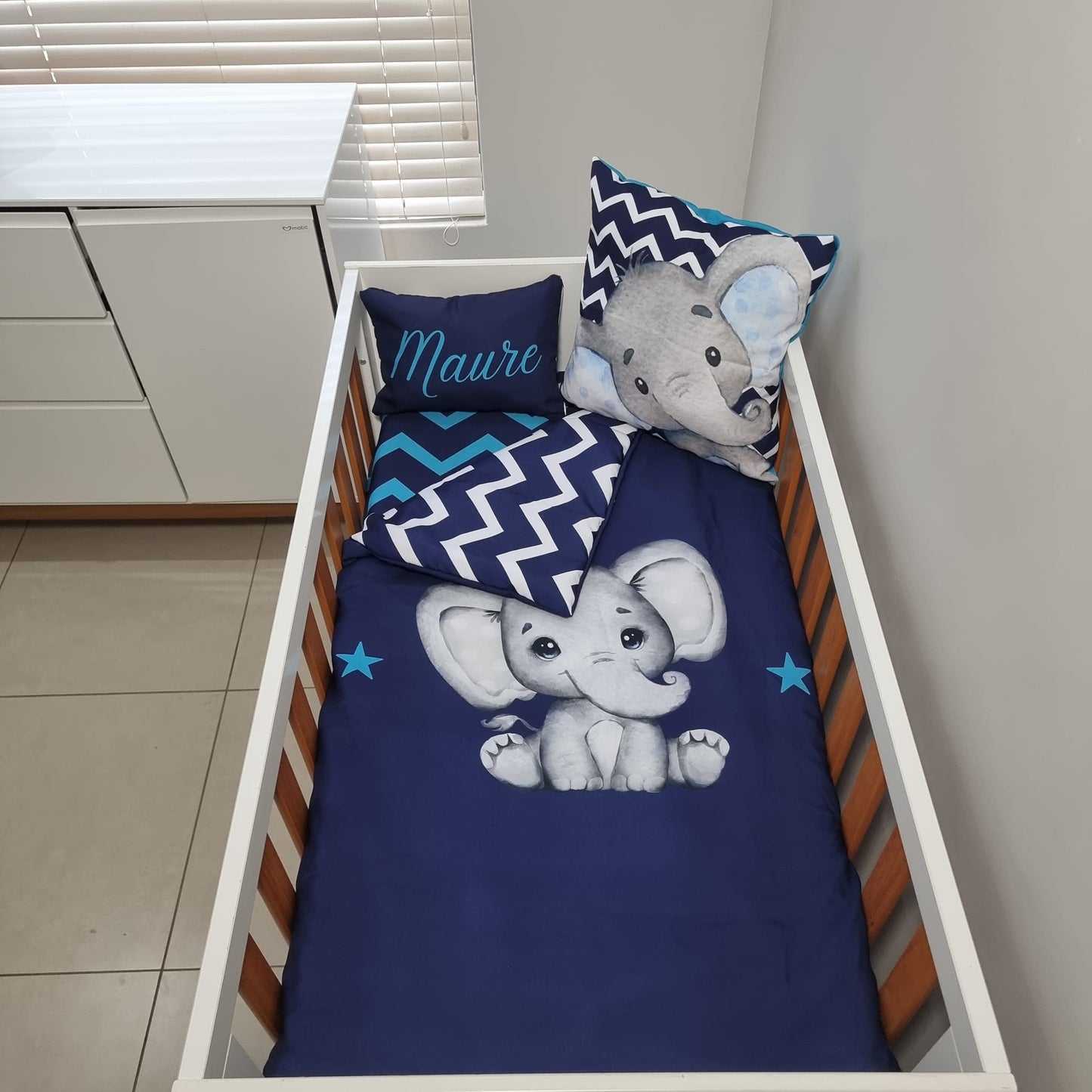 Double sided Navy White/Navy Teal Ellie - Sew Just More