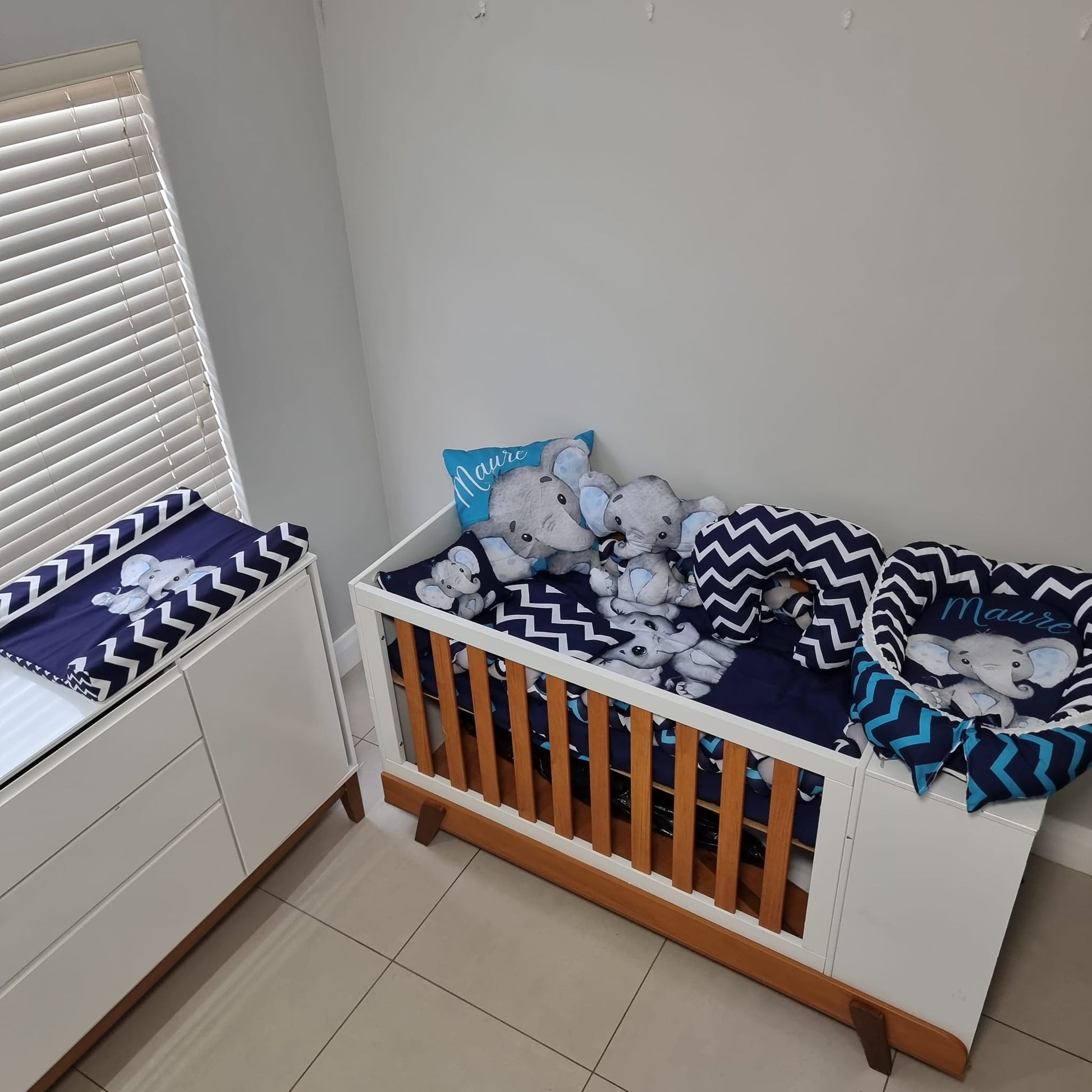 Double sided Navy White/Navy Teal Ellie - Sew Just More