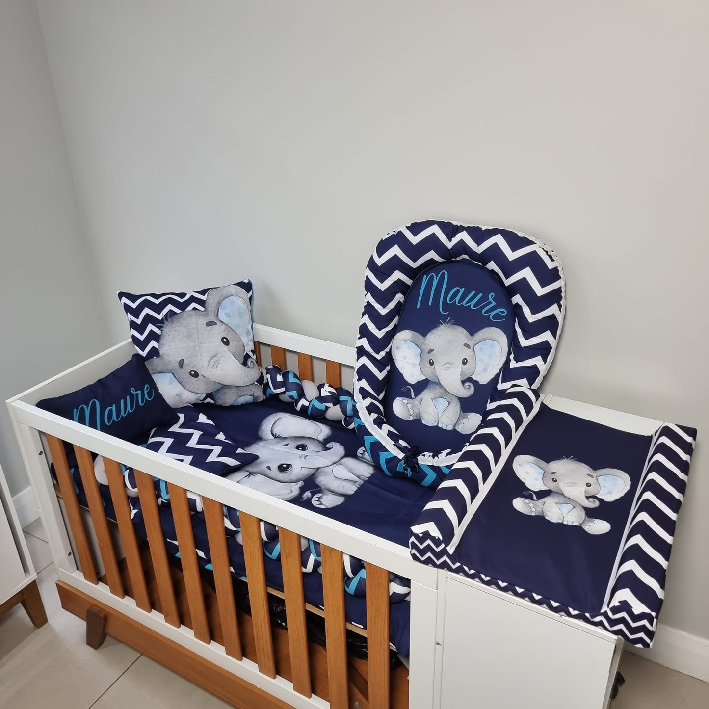 Double sided Navy White/Navy Teal Ellie - Sew Just More