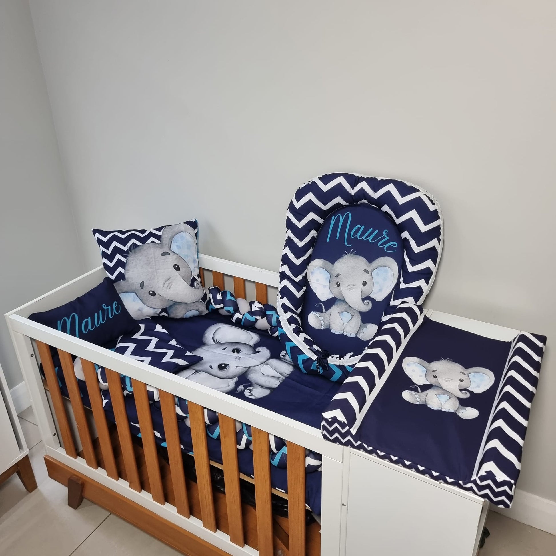 Double sided Navy White/Navy Teal Ellie - Sew Just More