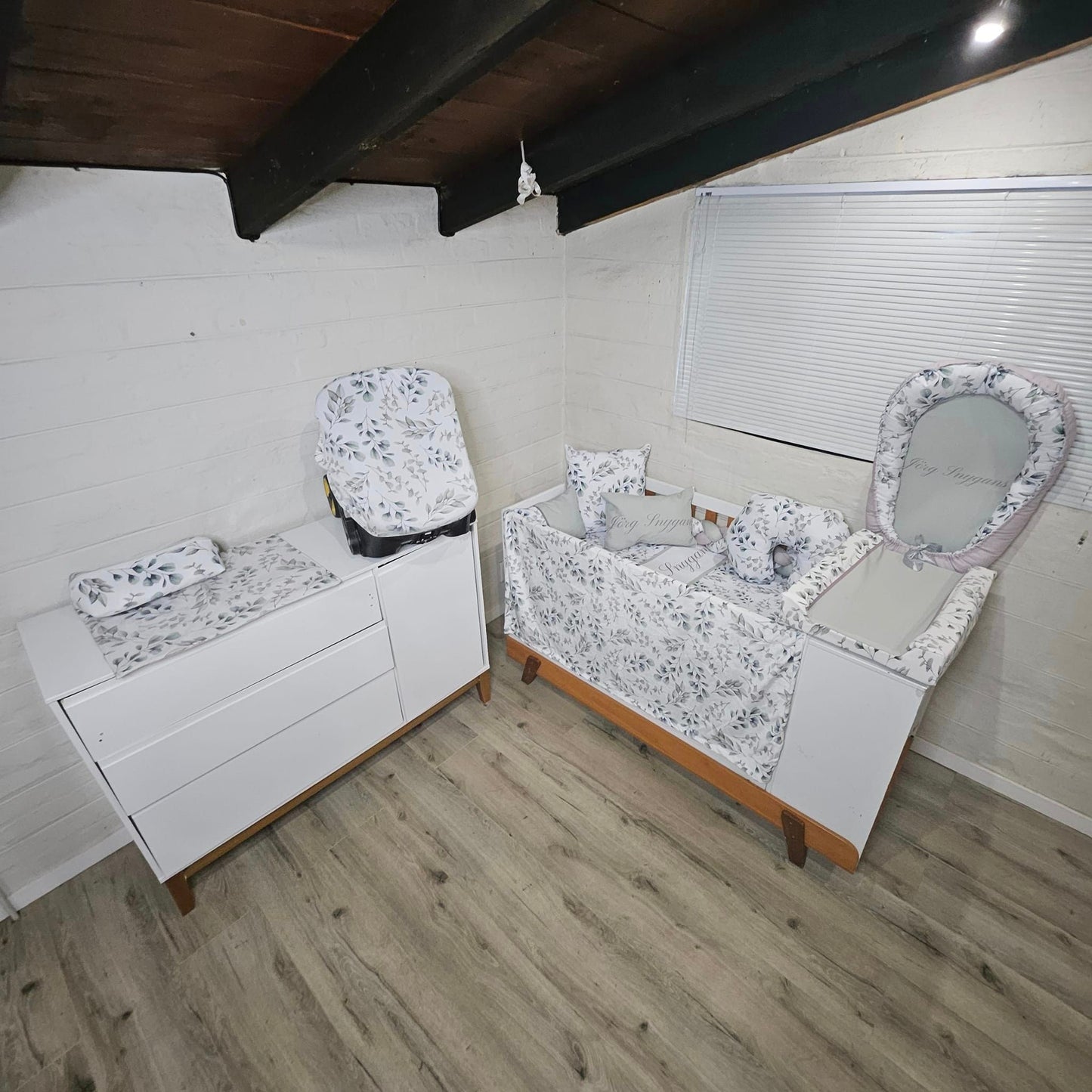 Sage Pennygum cot linen