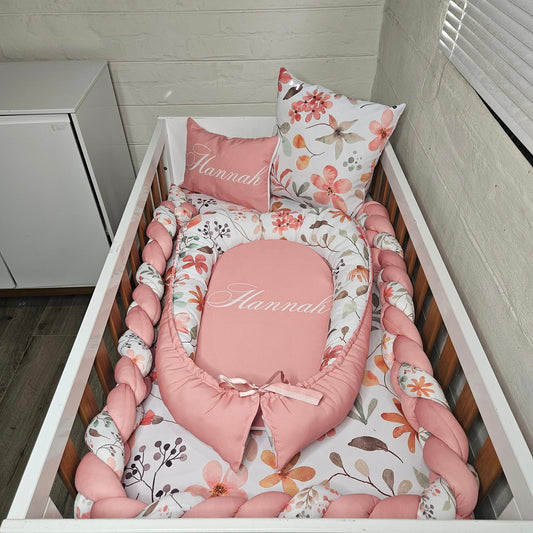 Boho Pink Floral Baby Nest