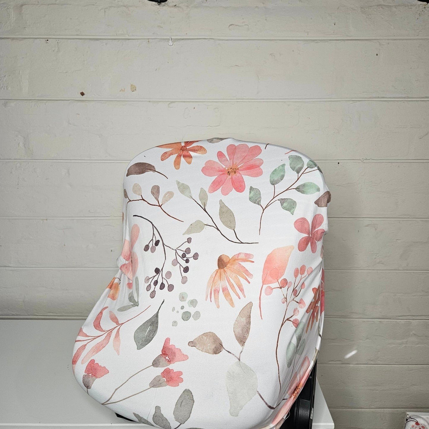 Boho Pink Floral car seat cover
