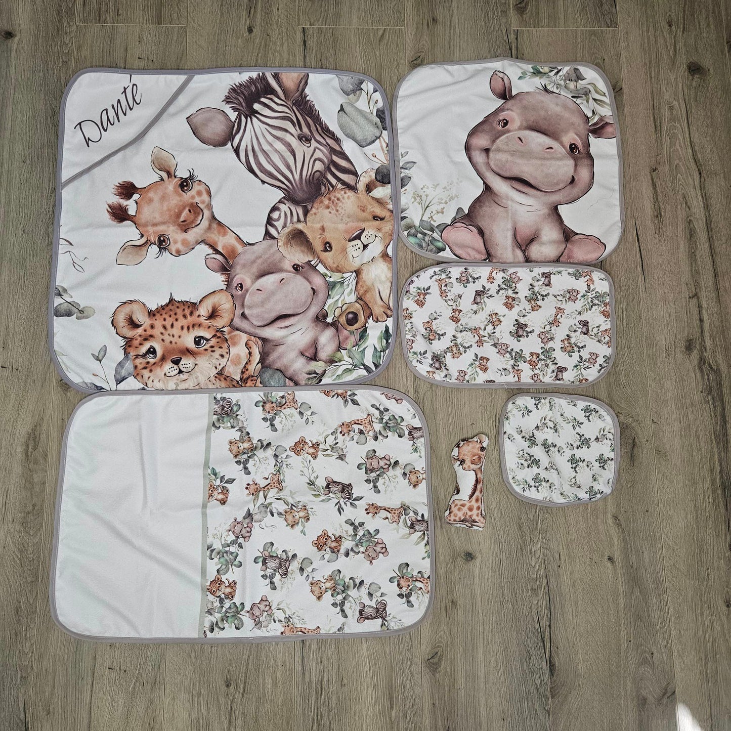 Olive Natural  Safari toweling