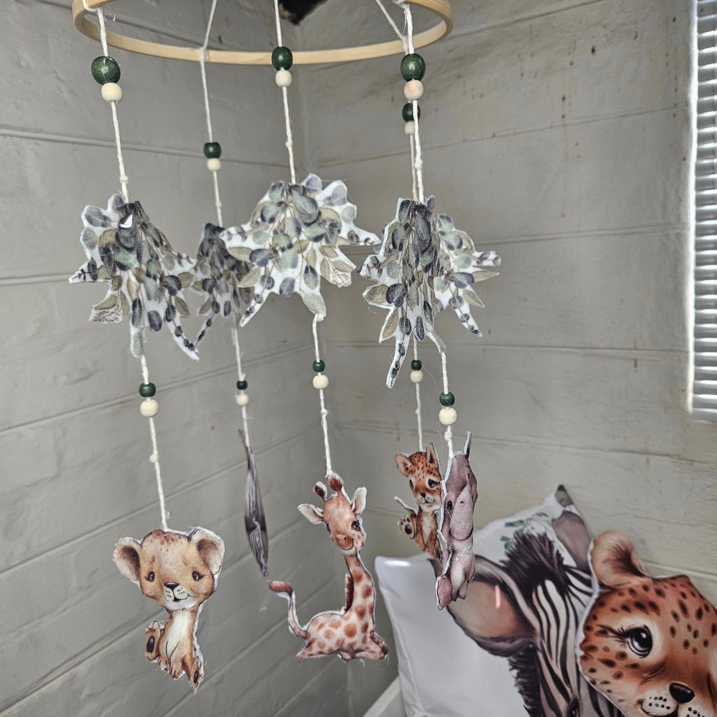 Sage Pennygum Cot Mobile