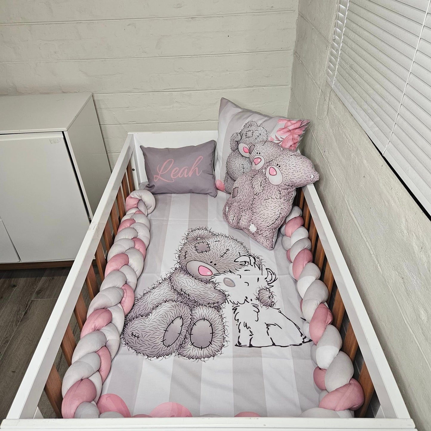 Pink Nose and Grey Tatty Teddy - Sew Just More