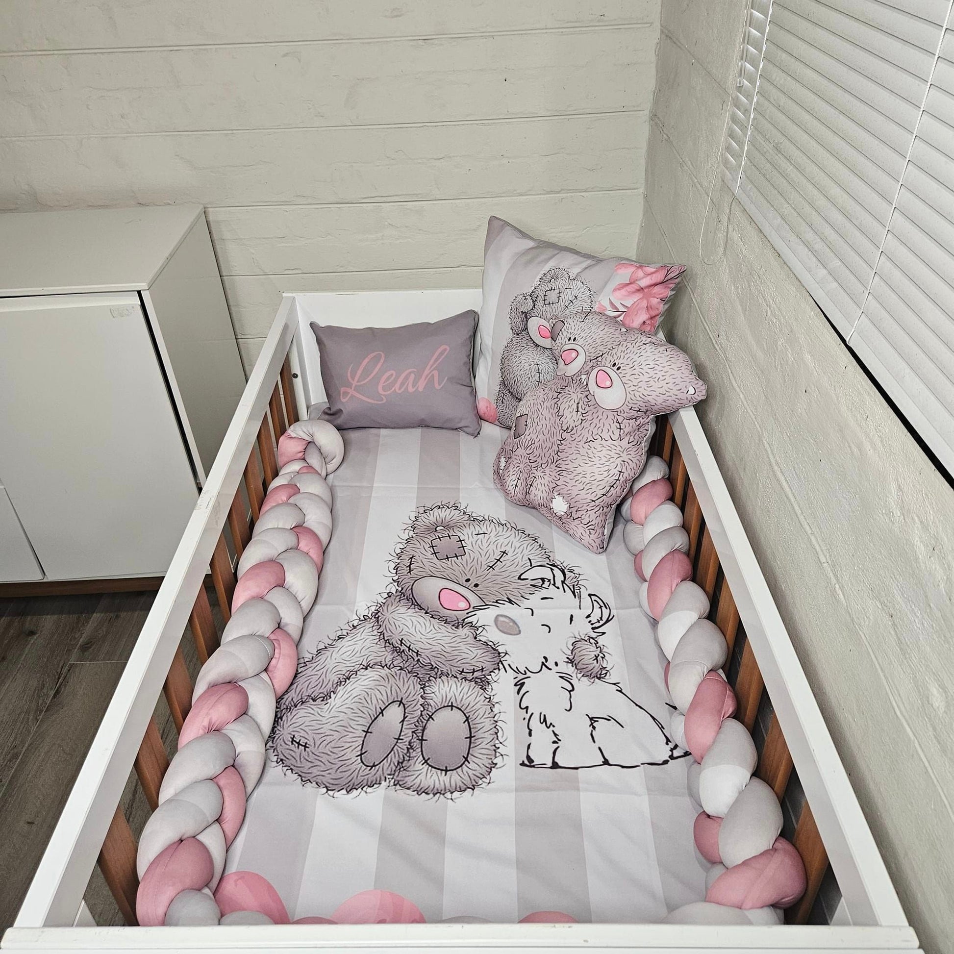 Pink Nose and Grey Tatty Teddy - Sew Just More