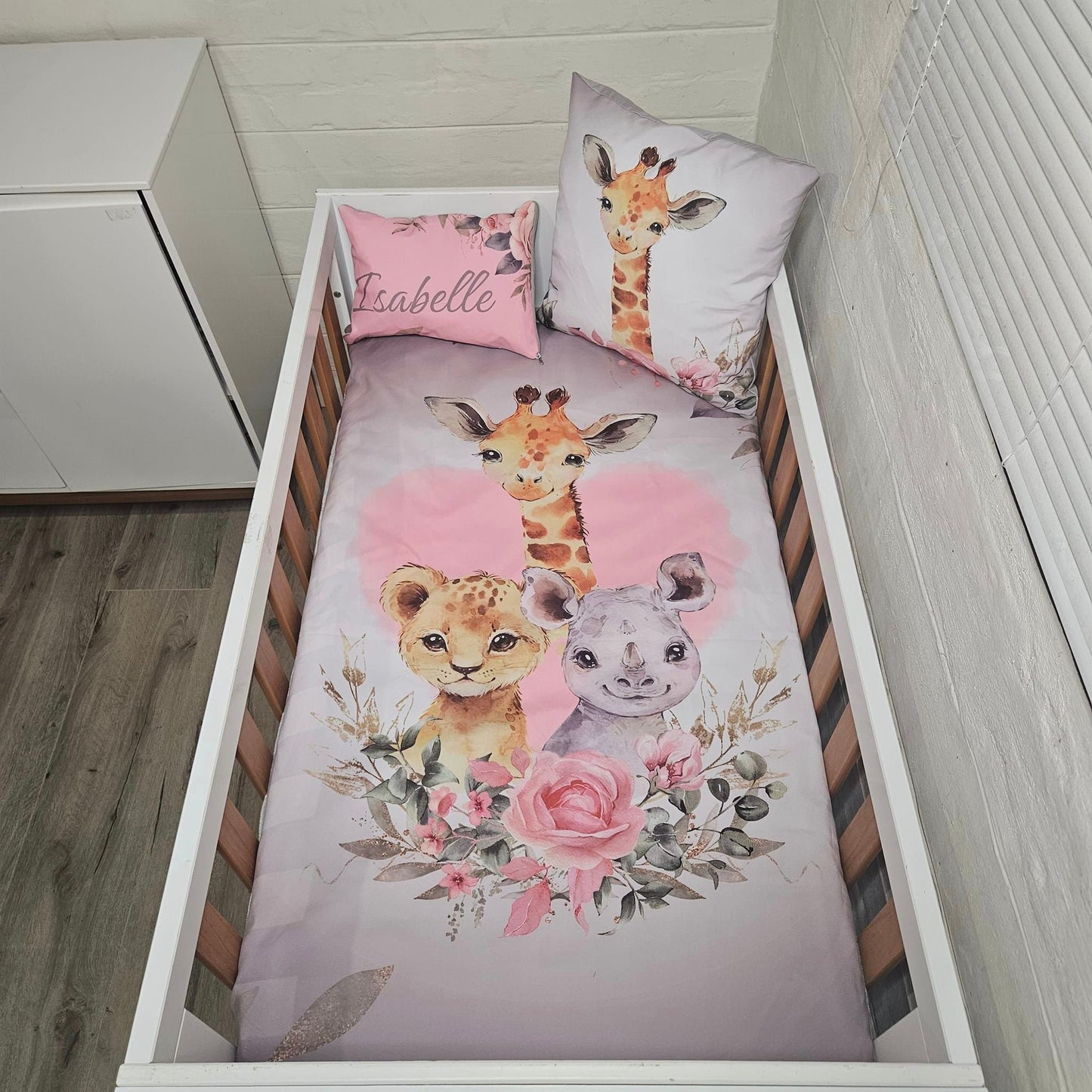 Pink and Grey Rosy Safari - Sew Just More