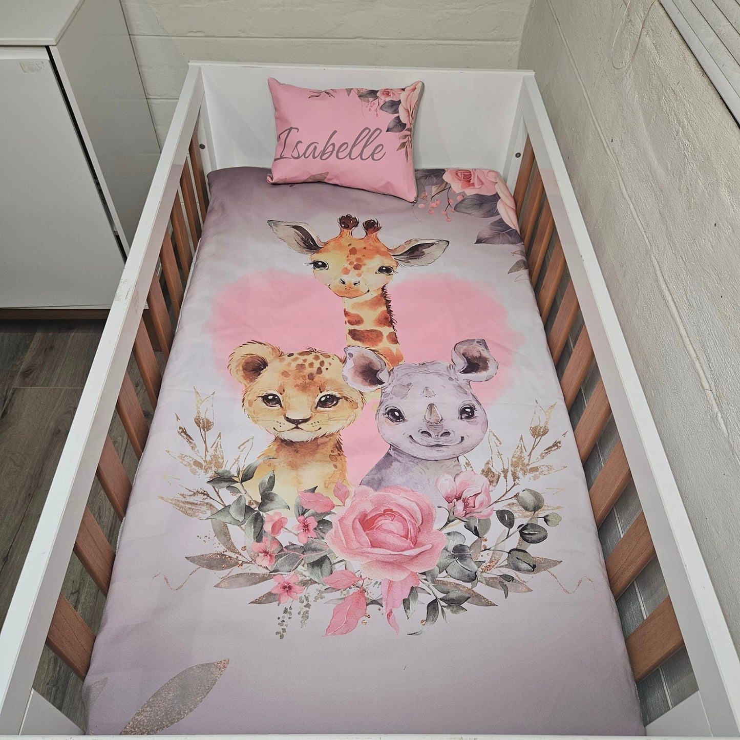 Pink and Grey Rosy Safari - Sew Just More