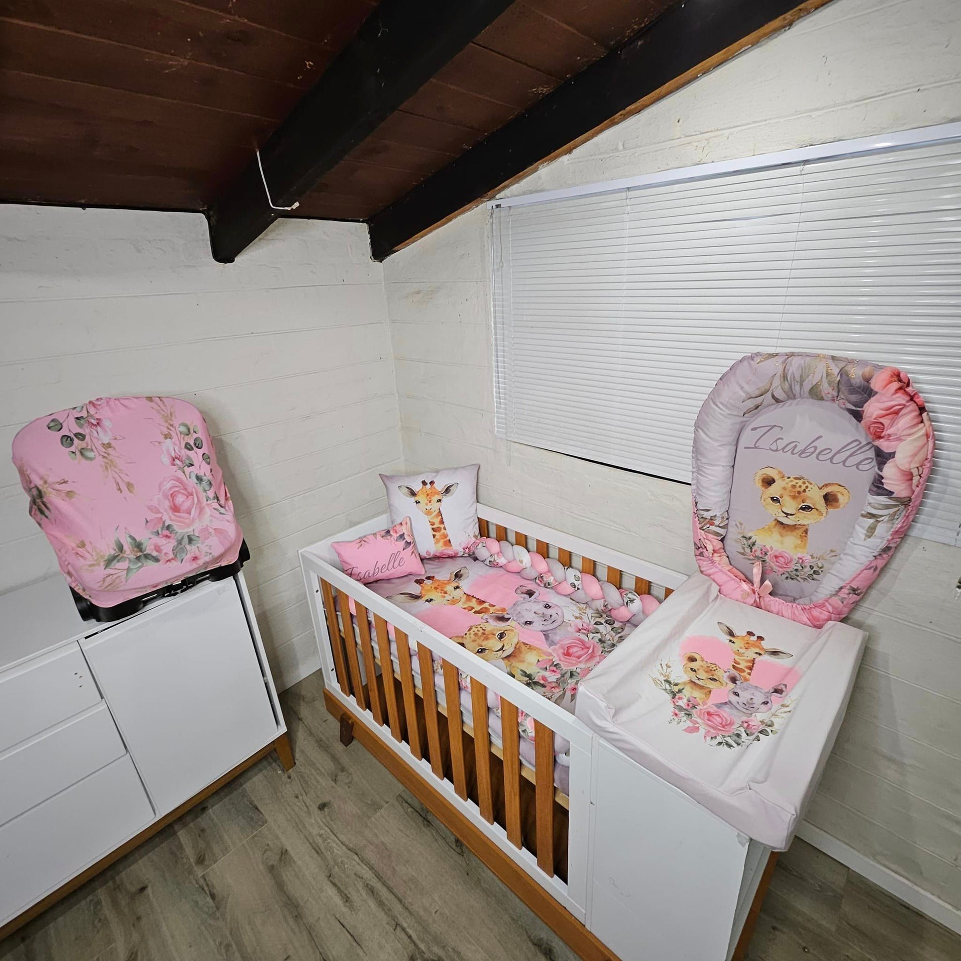 Pink and Grey Rosy Safari - Sew Just More