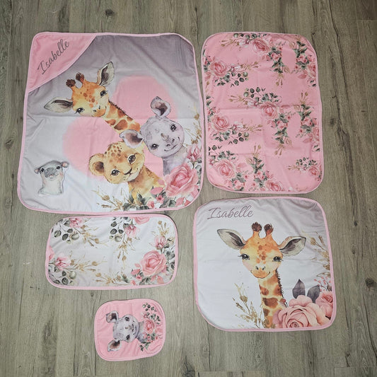 Pink and Grey Rosy Safari - Sew Just More