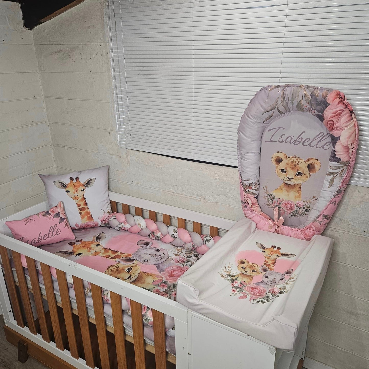 Pink and Grey Rosy Safari - Sew Just More