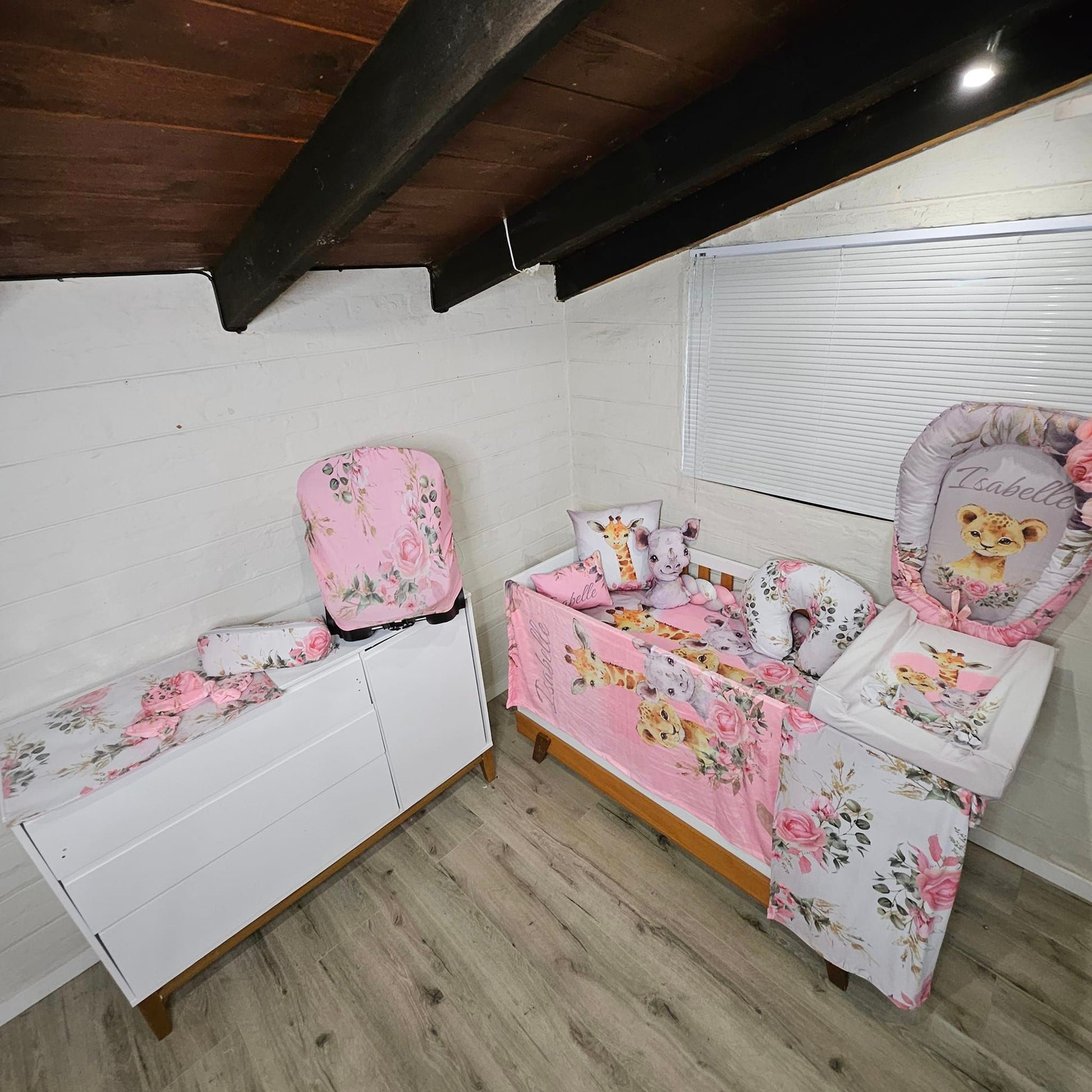 Pink and Grey Rosy Safari - Sew Just More