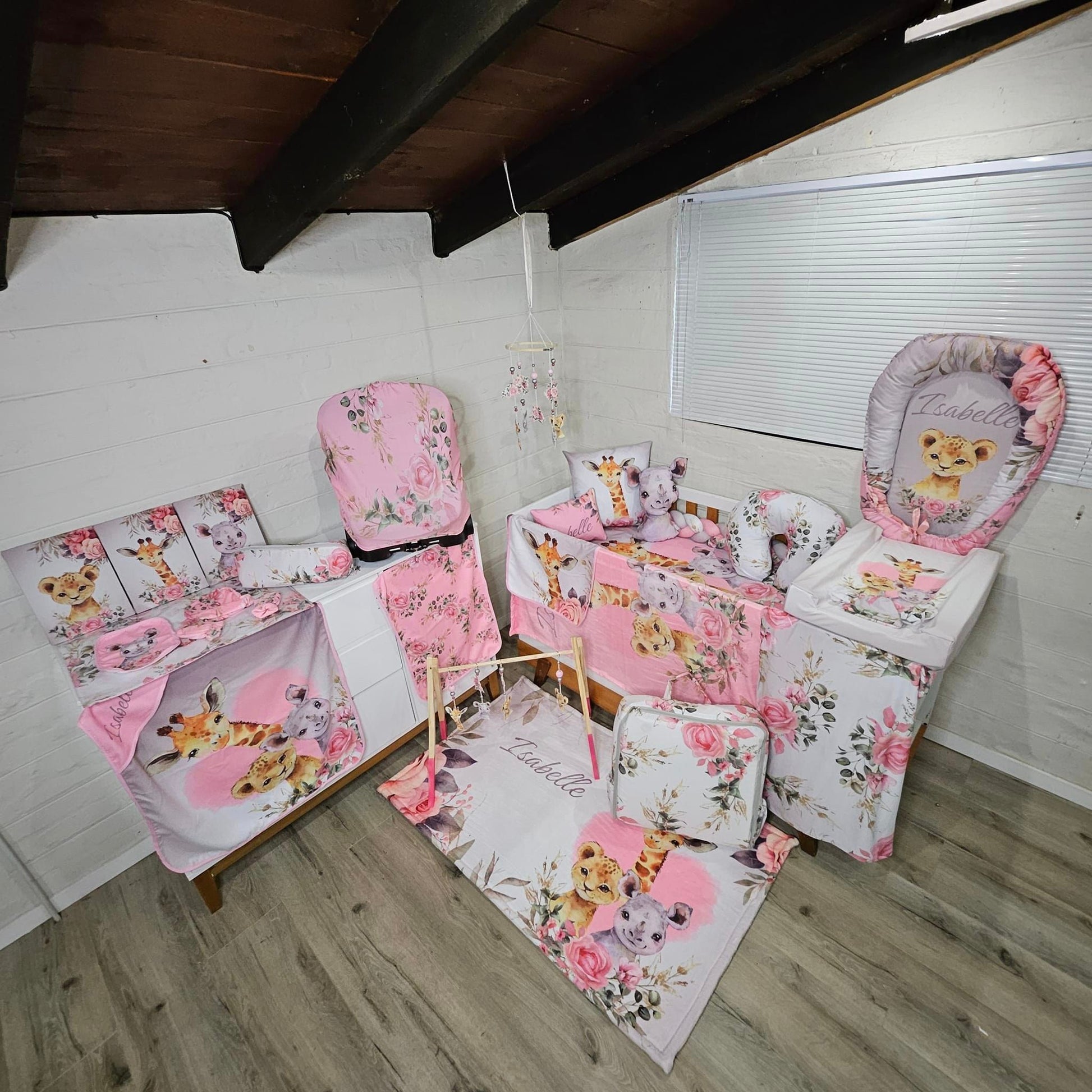 Pink and Grey Rosy Safari - Sew Just More