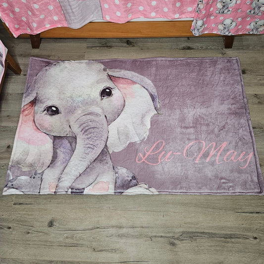 Pink Polka and Grey Ellie carpet