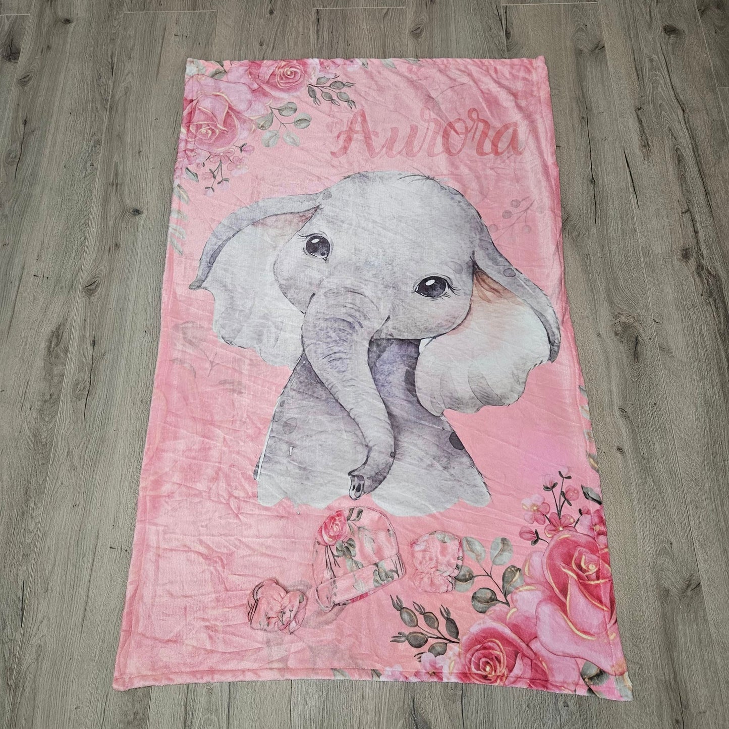 Aurora Golden Pink Ellie Fleece Blanket