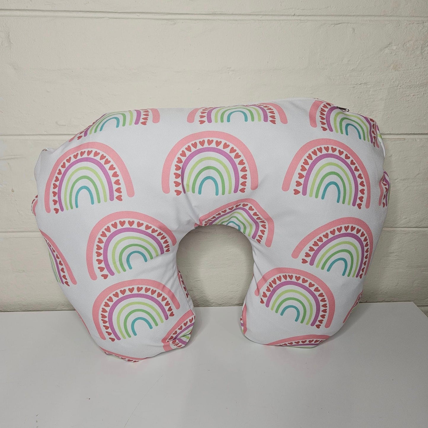 Colorful Boho Rainbow nursing pillow
