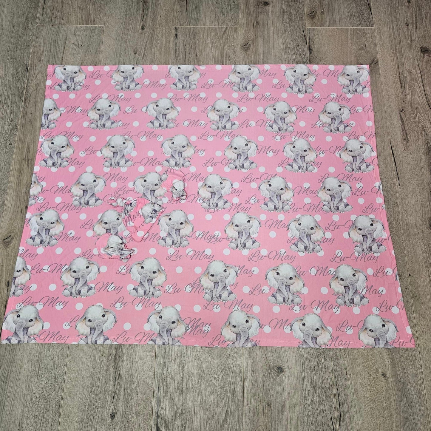 Pink Polka and Grey Ellie cot linen
