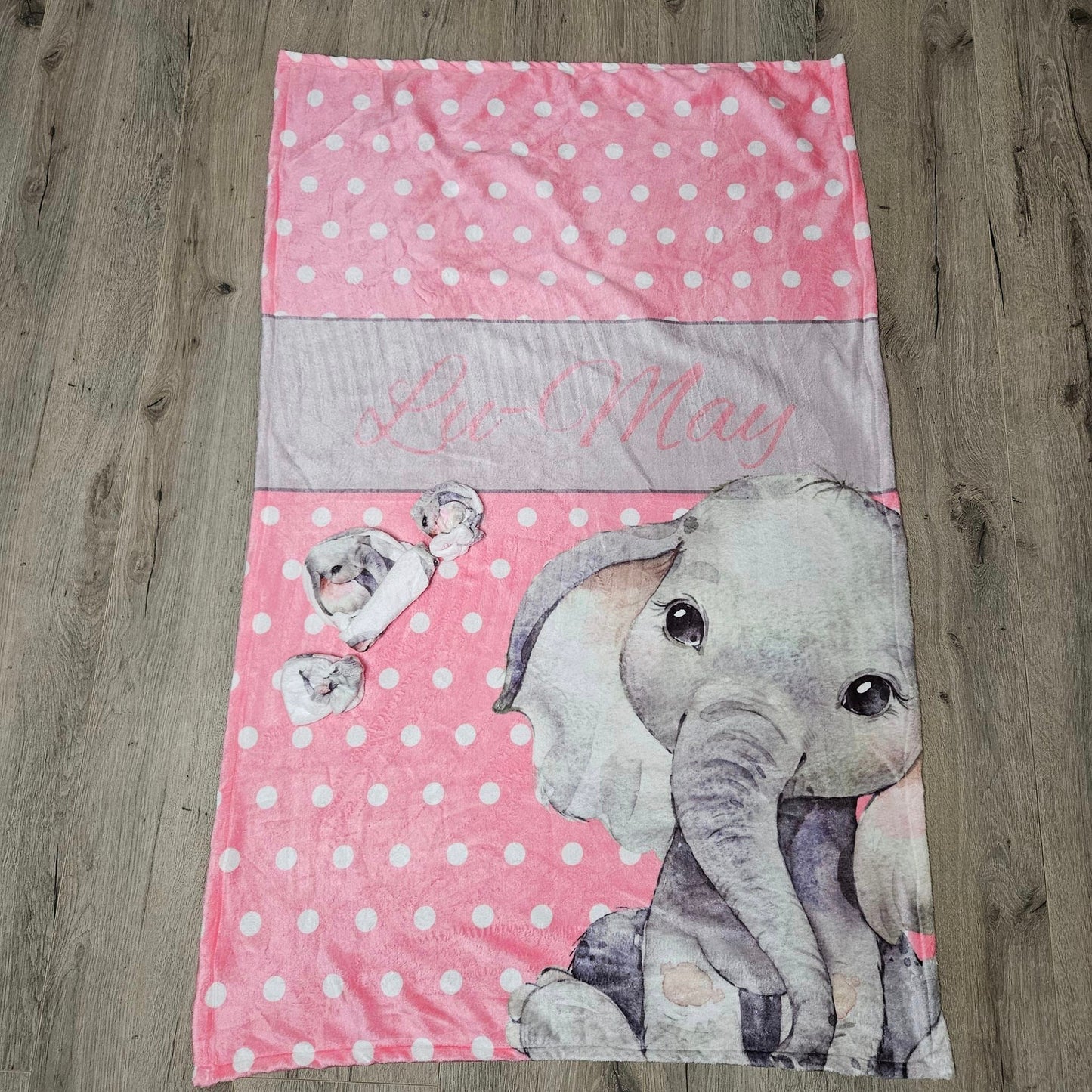 Pink Polka and Grey Ellie cot linen