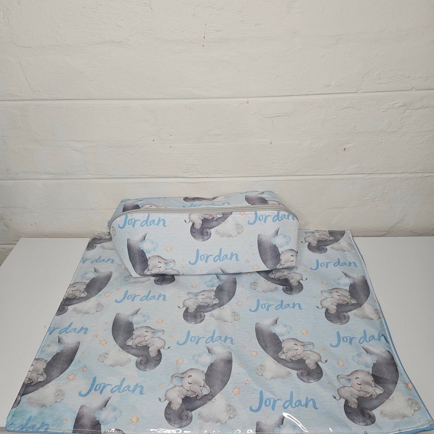 Sweet dreams Blue and Grey Ellie cot linen