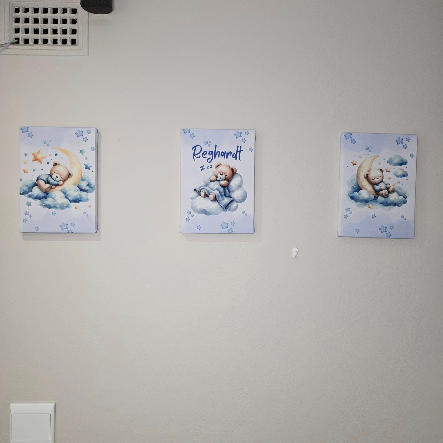 Twinkle Twinkle Dreamy Teddy (Blue)Canvas Set