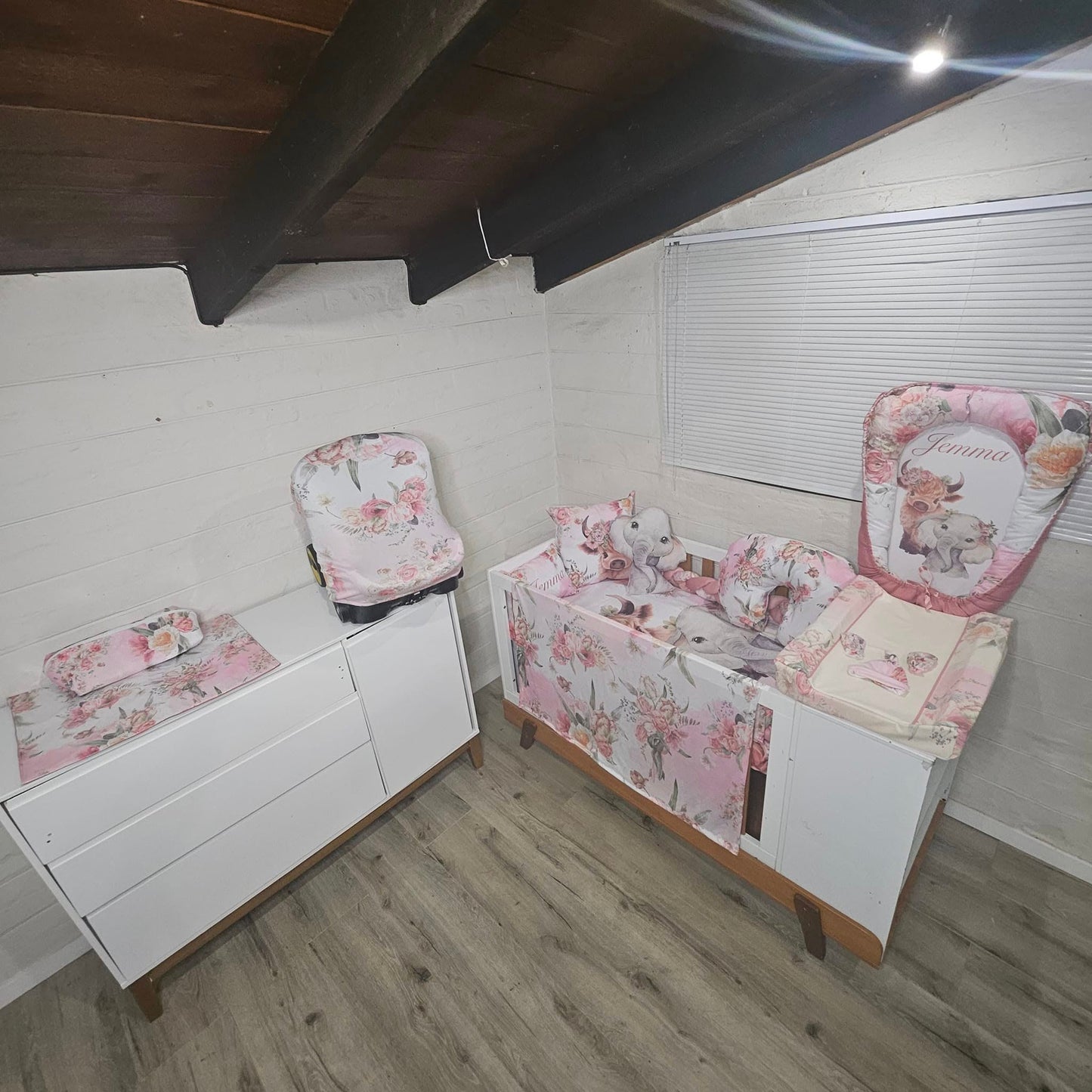 Highland Cow and Ellie Floral cot linen