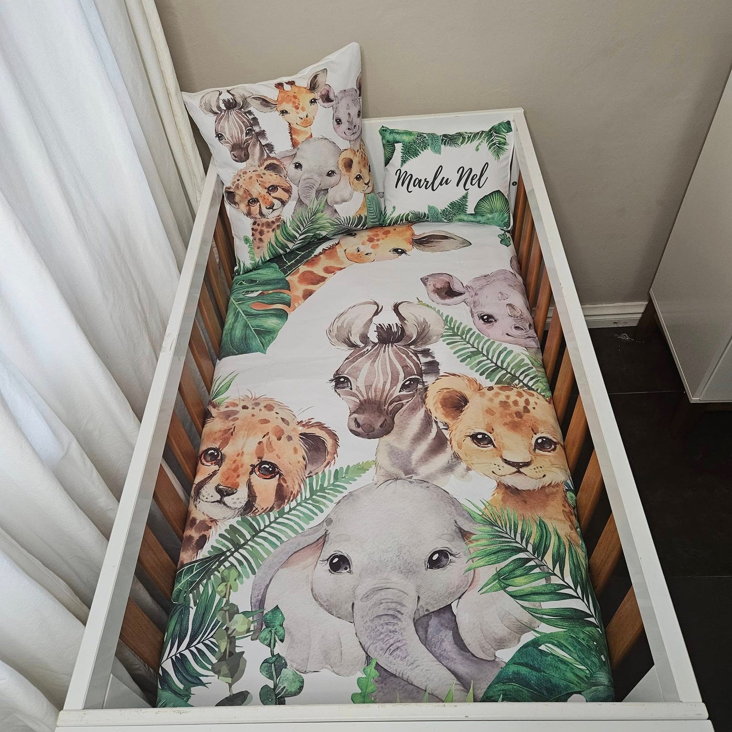 Fern and Forest Safari cot linen