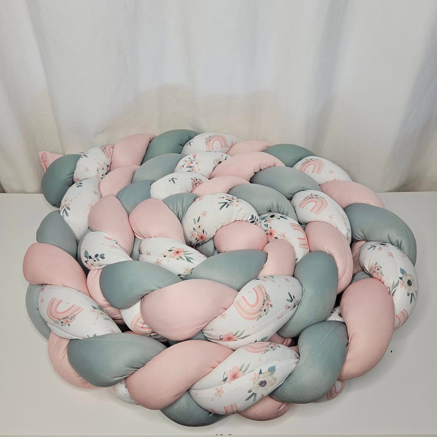 Pastel Boho Floral Rainbow cot linen