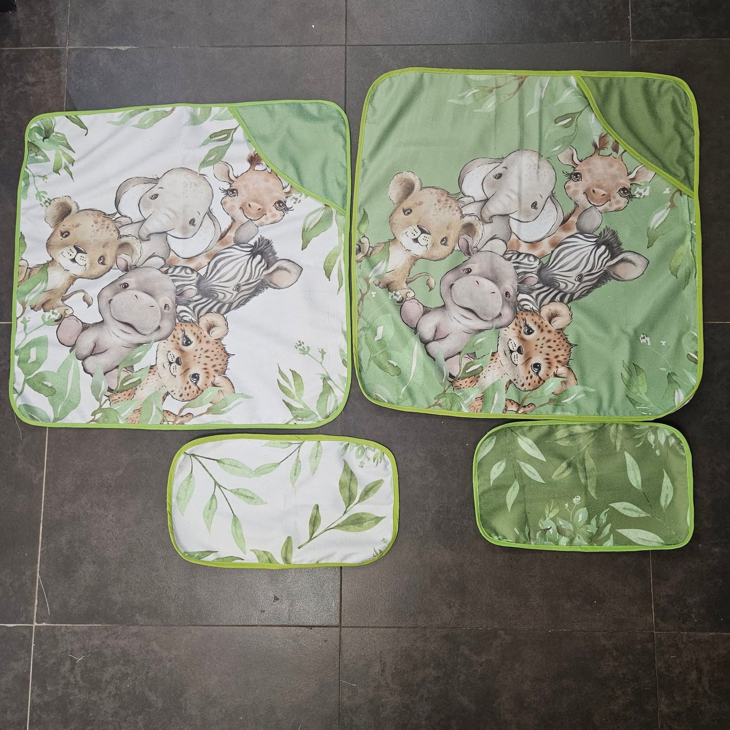 Leafy Green Cute Safari toweling Set