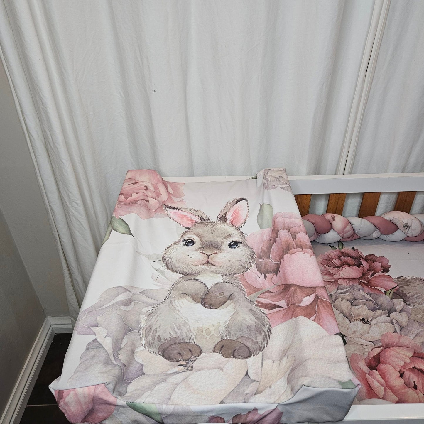 Silver Bunny cot linen