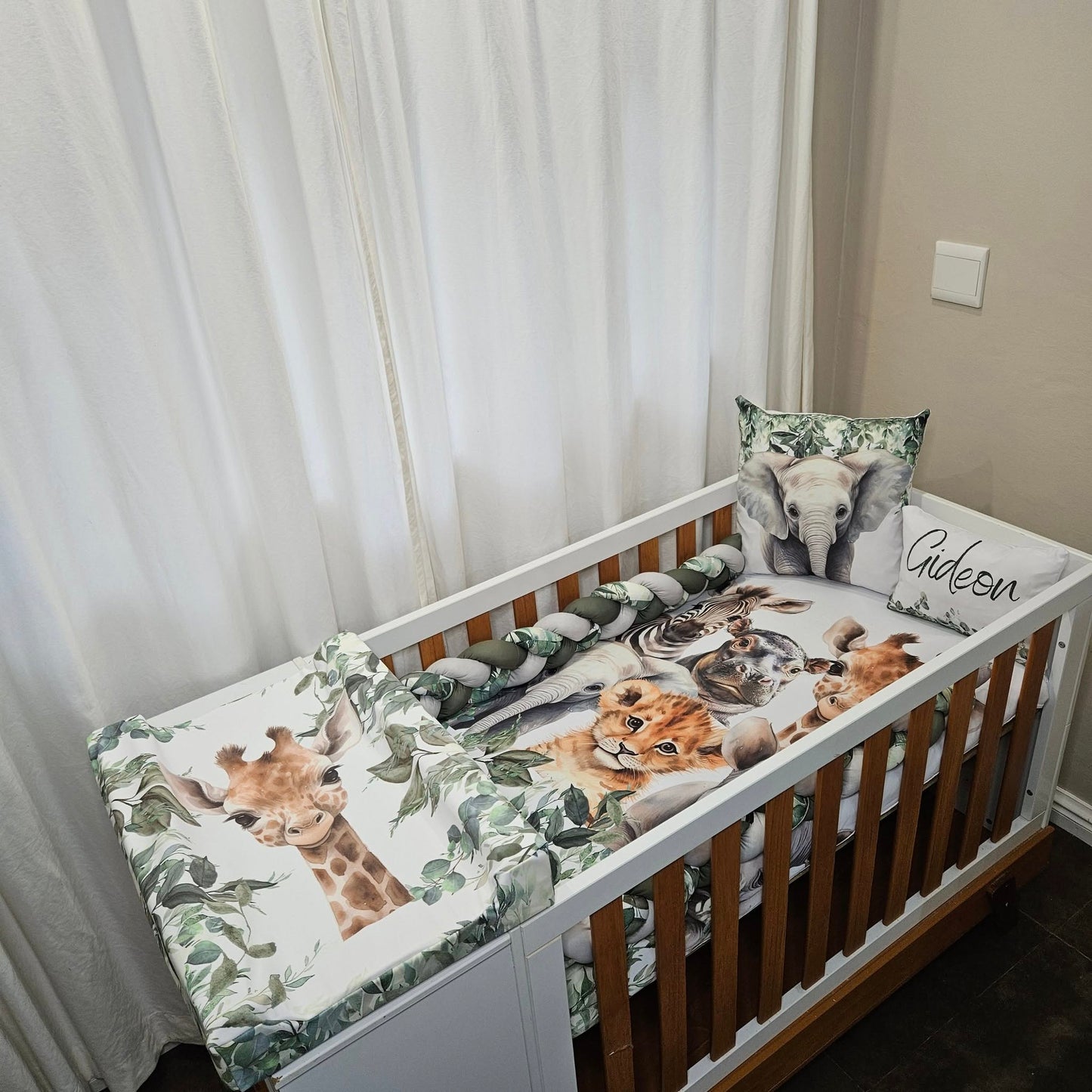 Ultimate Green Safari 1 cot linen