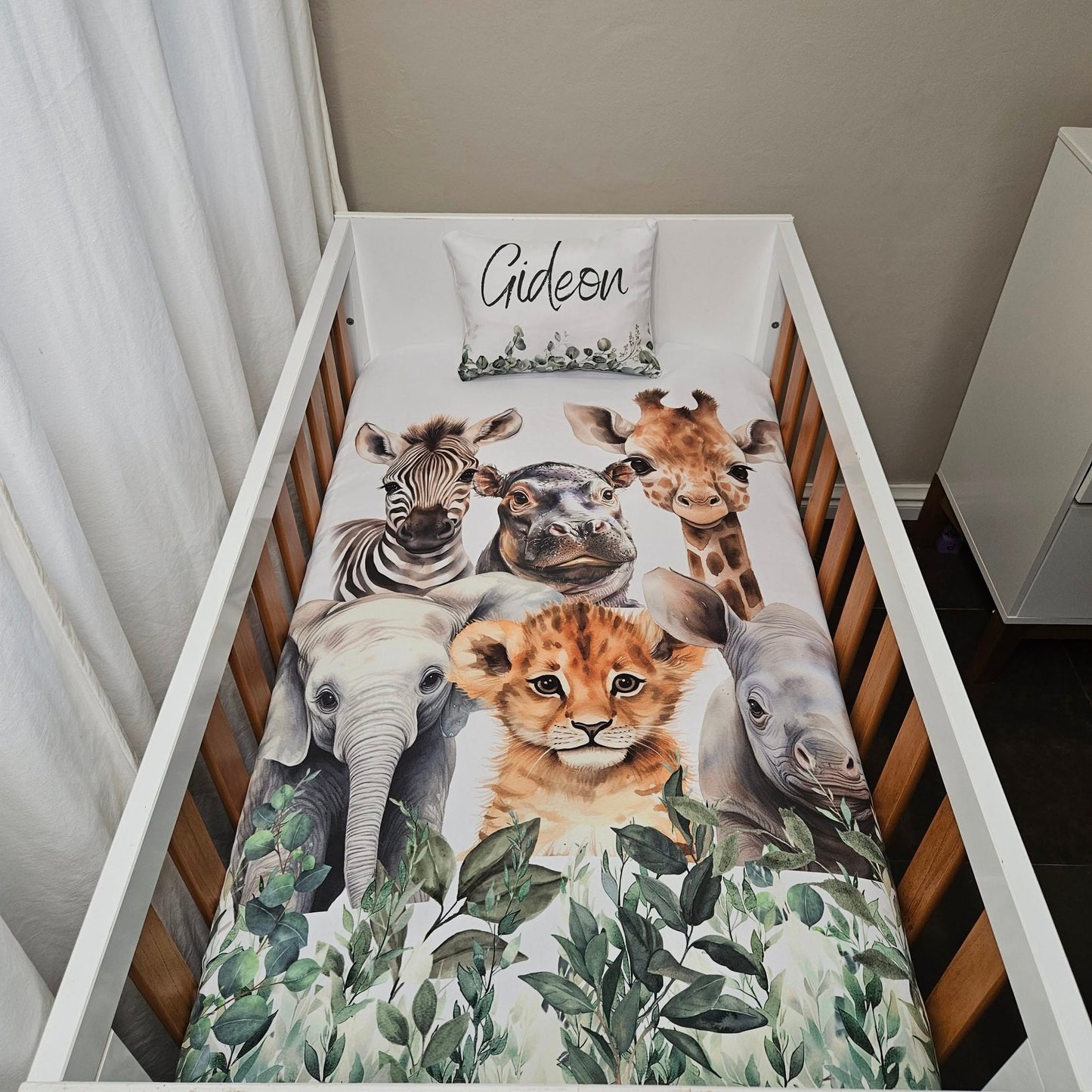 Ultimate Green Safari 1 cot linen