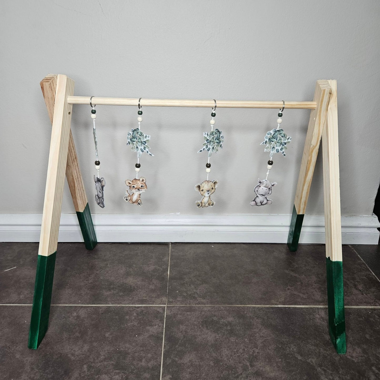 Olive Natural Safari cot linen